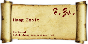 Haag Zsolt névjegykártya
