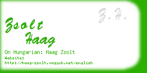 zsolt haag business card